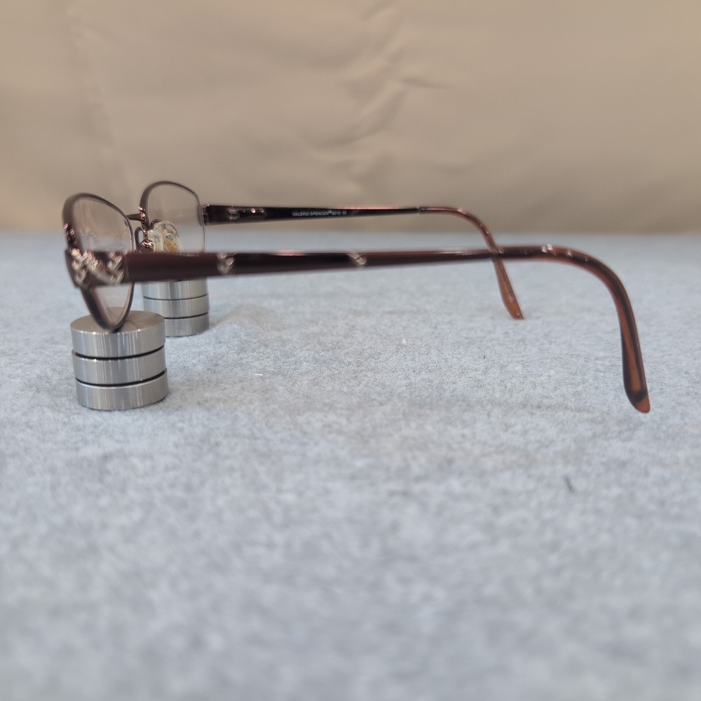 Valerie Spencer Eyeglasses Frames, Brown Metal Frame for Women, Optical Glasses - Picture 4 of 8